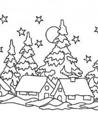 Peisaje de Iarna de colorat p20