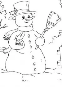 Peisaje de Iarna de colorat p25