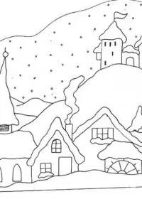 Peisaje de Iarna de colorat p33