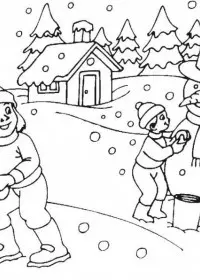 Peisaje de Iarna de colorat p35