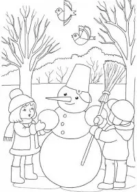 Peisaje de Iarna de colorat p5