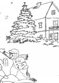 Peisaje de Iarna de colorat p18