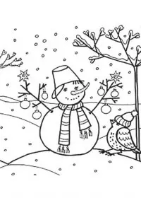 Peisaje de Iarna de colorat p16