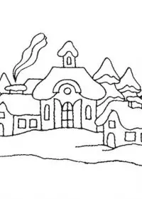 Peisaje de Iarna de colorat p40