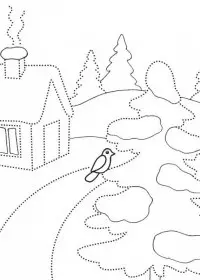 Peisaje de Iarna de colorat p41