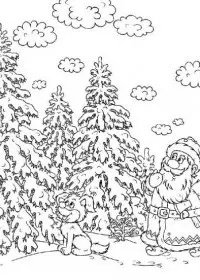 Peisaje de Iarna de colorat p22