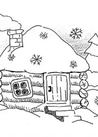 Peisaje de Iarna de colorat p19