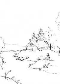 Peisaje de Iarna de colorat p39