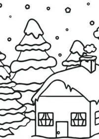 Peisaje de Iarna de colorat p36