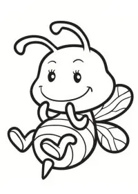 Fișă cu buburuza de colorat p1