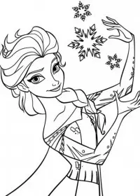 Fisă de colorat cu Elsa de colorat p15