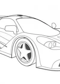 Fisă de colorat cu Masini de colorat p3
