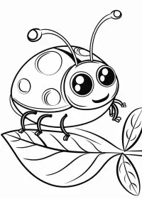 Fișă cu buburuza de colorat p2