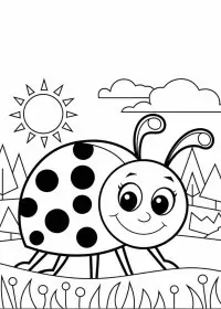 Fișă cu buburuza de colorat p3