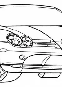 Fisă de colorat cu Masini de colorat p2