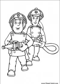 Pompierul Sam de colorat p5