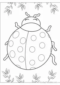 Fișă cu buburuza de colorat p4