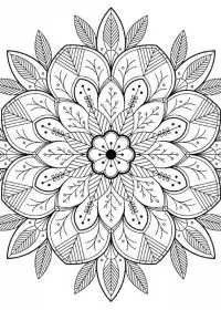 Fisă de colorat cu Mandale de colorat p4