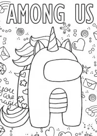 Fisă de colorat cu Among Us de colorat p10