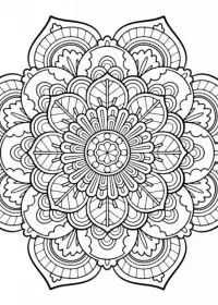 Fisă de colorat cu Mandale de colorat p2