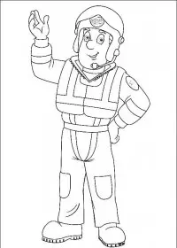 Pompierul Sam de colorat p6