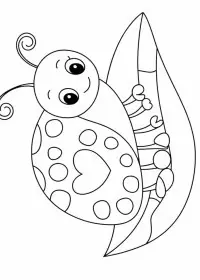 Fișă cu buburuza de colorat p6