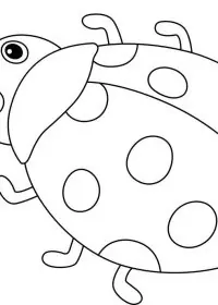 Fișă cu buburuza de colorat p7