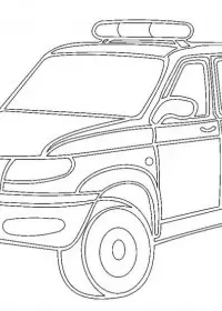 Fisă de colorat cu Masini de colorat p31