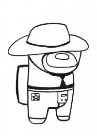 Fisă de colorat cu Among Us de colorat p9