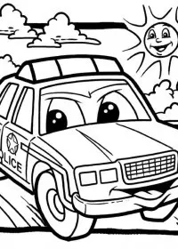Fisă de colorat cu Masini de colorat p26