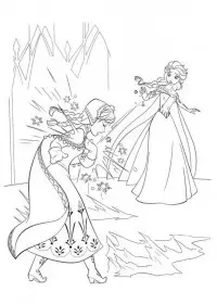 Fisă de colorat cu Elsa de colorat p20