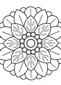 Fisă de colorat cu Mandale de colorat p25