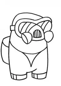 Fisă de colorat cu Among Us de colorat p2