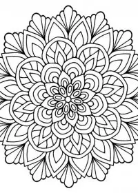 Fisă de colorat cu Mandale de colorat p23