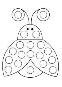 Fișă cu buburuza de colorat p8