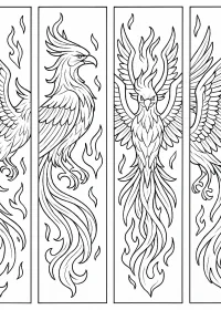 Semn de carte pasare de foc n2