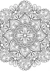 Fisă de colorat cu Mandale de colorat p24