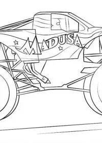 Fisă de colorat cu Masini de colorat p24