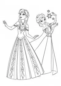 Fisă de colorat cu Elsa de colorat p8