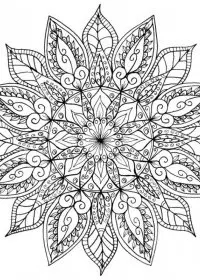 Fisă de colorat cu Mandale de colorat p19