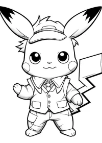 pikachu de colorat p10