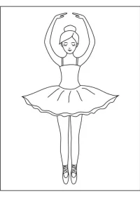 Balerină de colorat p16