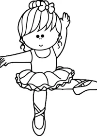 Balerină de colorat p21