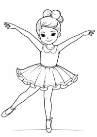 Balerină de colorat p24