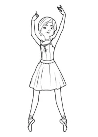 Balerină de colorat p25