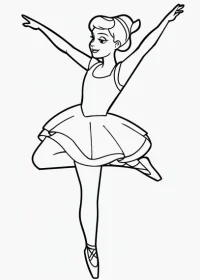 Balerină de colorat p12