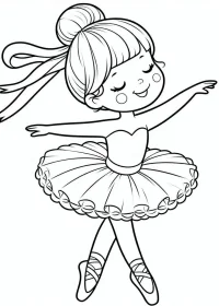 Balerină de colorat p9