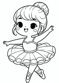 Balerină de colorat p8