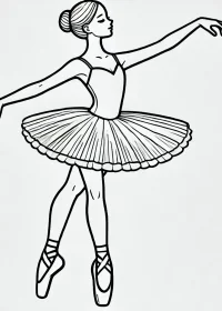 Balerină de colorat p6