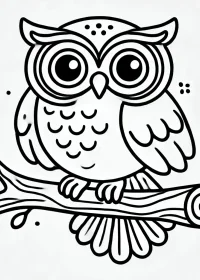 Fișă cu bufniță de colorat p15